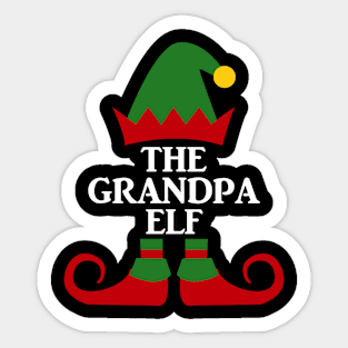 The Grandpa Elf Matching family Christmas Sticker